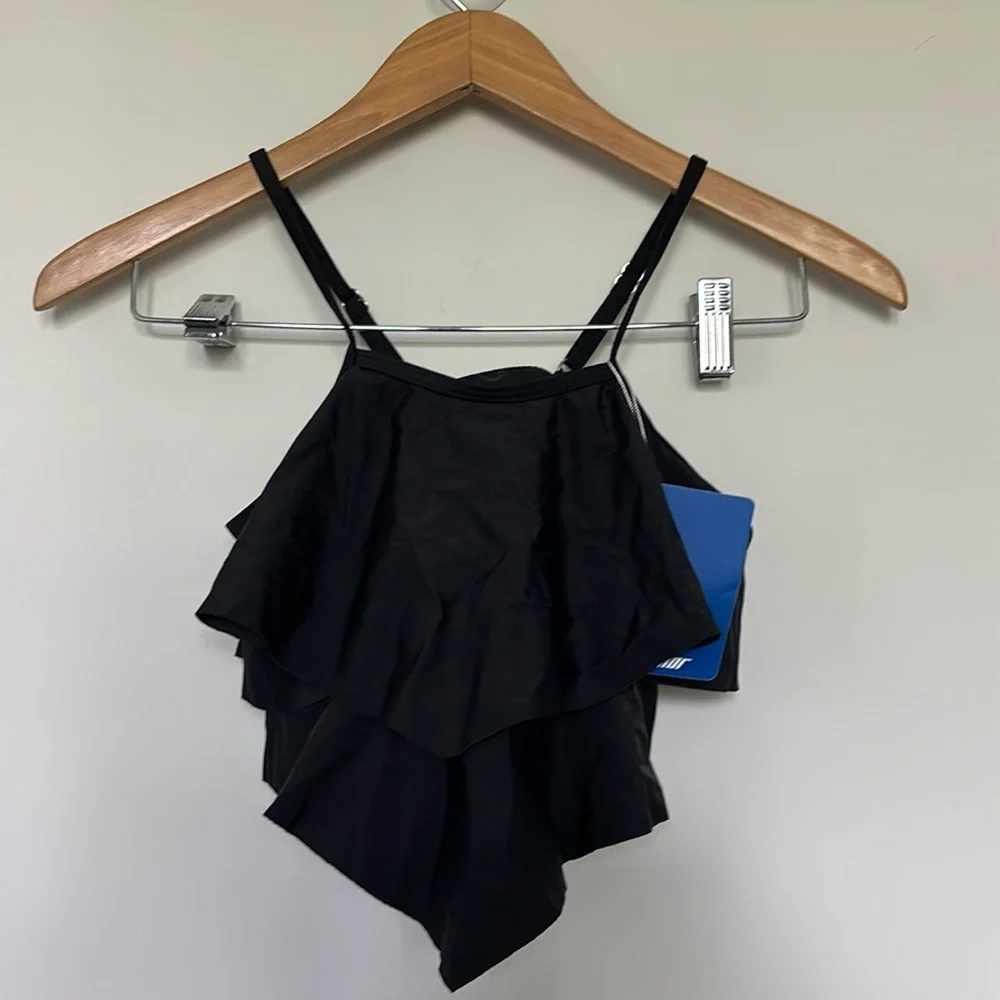 Hilor Girls Black Bikini Top Size 160 cm NWT